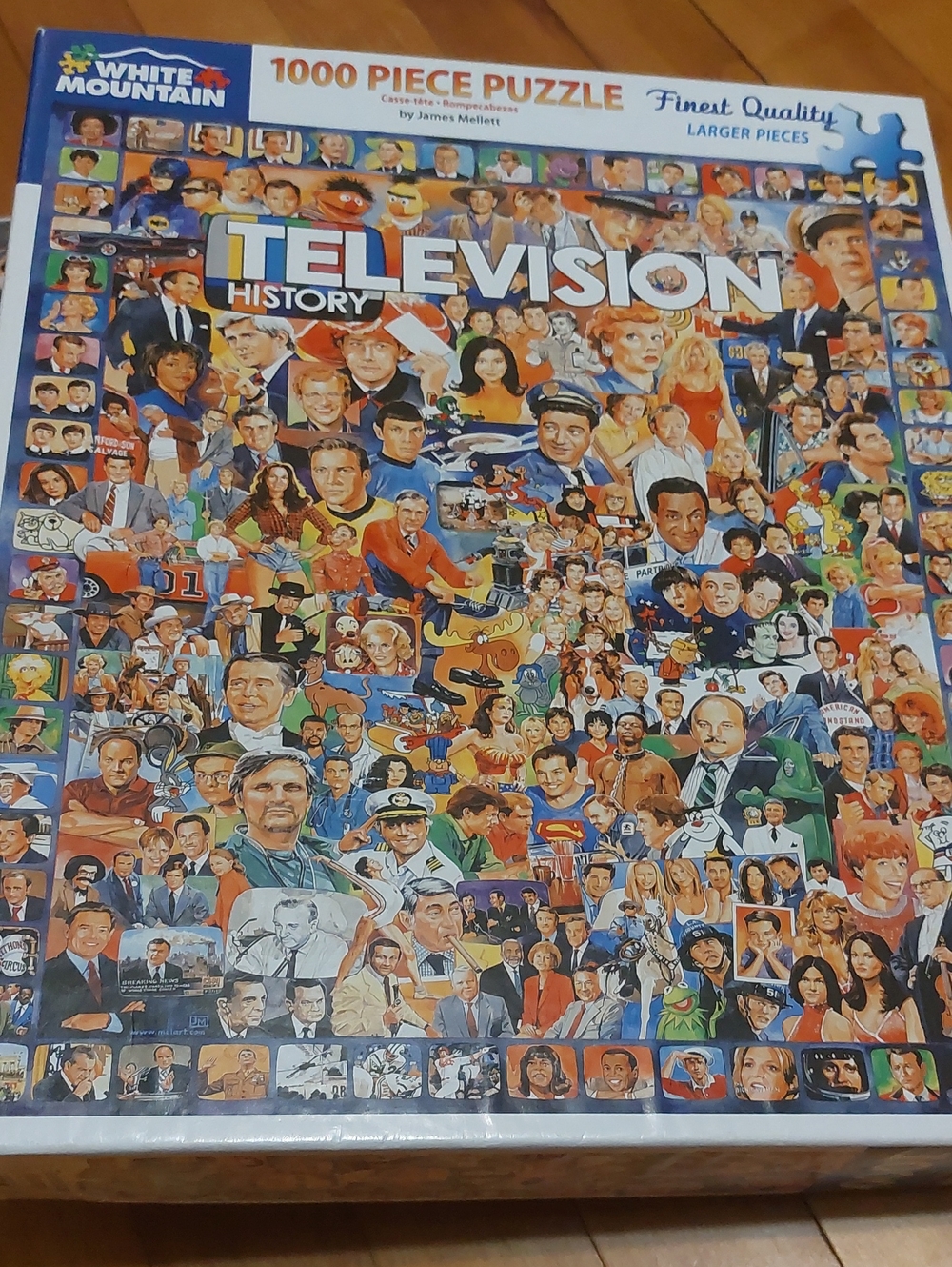 White Mountain Television History 1000 Piece Jigsaw Puzzle COMPLETE